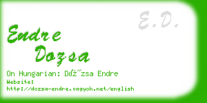 endre dozsa business card